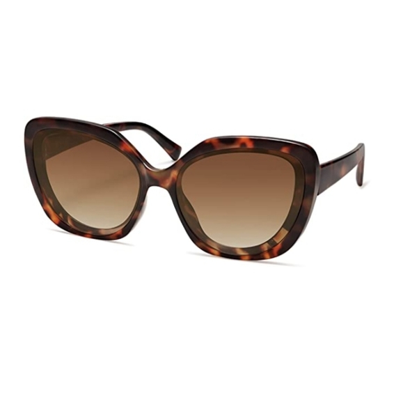 New Oversized Square Sunglasses Womens Vintage Shades Large Tortoise - Picture 7 of 7